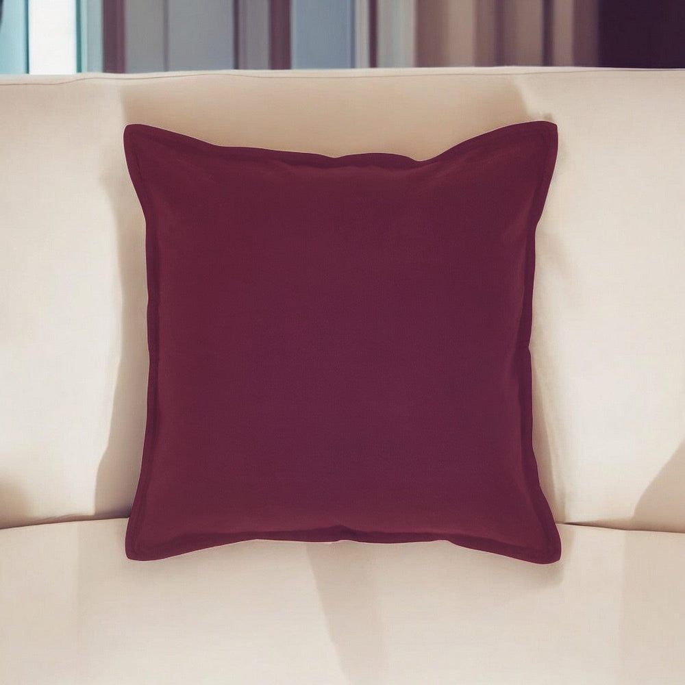 20" Merlot Cotton Throw Pillow - Homeroots - Flyclothing LLC