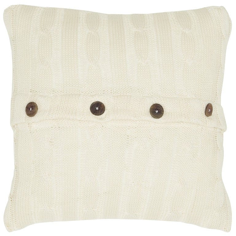 18" Ivory Cotton Throw Pillow - Homeroots - Flyclothing LLC