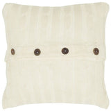 18" Ivory Cotton Throw Pillow - Homeroots - Flyclothing LLC