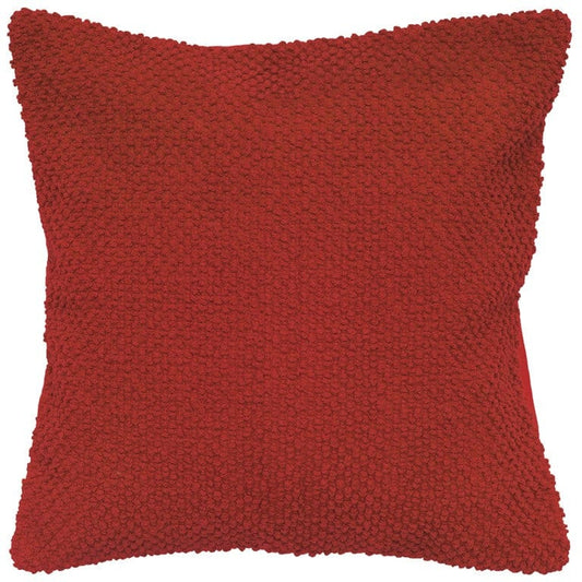 20" Red Cotton Throw Pillow - Homeroots