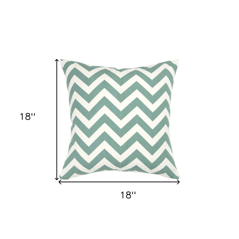 18" Aqua Cotton Throw Pillow - Homeroots - Flyclothing LLC