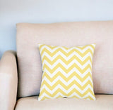18" Yellow and Ivory Cotton Throw Pillow - Homeroots - Flyclothing LLC