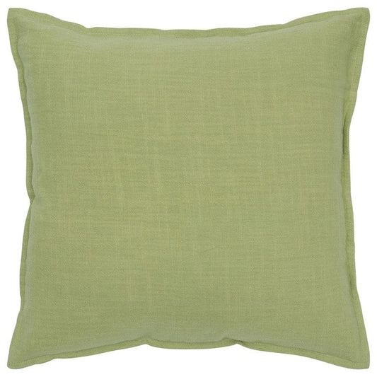 20" Lime Green Cotton Throw Pillow - Homeroots