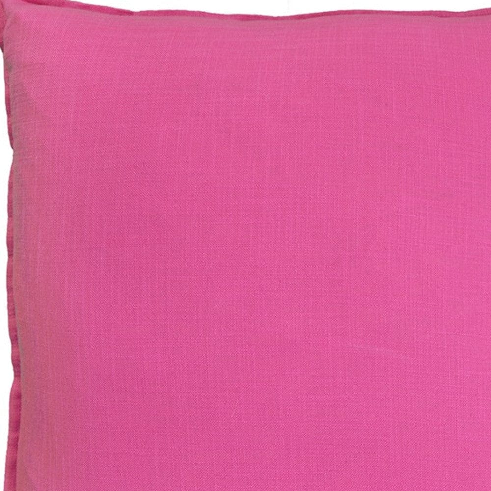 20" Hot Pink Cotton Throw Pillow - Homeroots - Flyclothing LLC