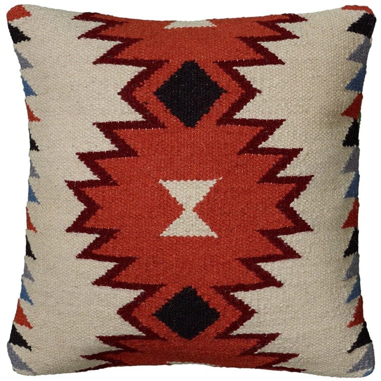 18" Orange and Ivory Cotton Throw Pillow - Homeroots - Flyclothing LLC