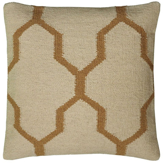 18" Natural Cotton Throw Pillow - Homeroots