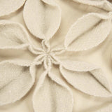 Cream Pinwheel Floral Petal Down Filled Throw Pillow - Homeroots - Flyclothing LLC