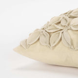 Cream Pinwheel Floral Petal Down Filled Throw Pillow - Homeroots - Flyclothing LLC