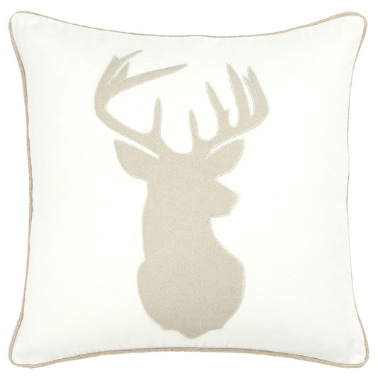 20" Ivory Cotton Throw Pillow - Homeroots