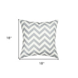 18" Silver and Ivory Cotton Throw Pillow - Homeroots - Flyclothing LLC