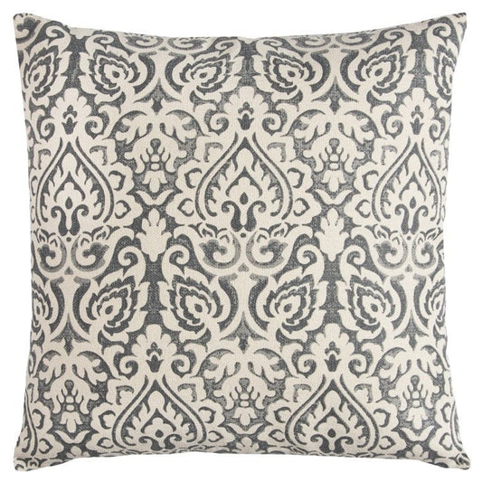 22" Light Gray Cotton Throw Pillow - Homeroots