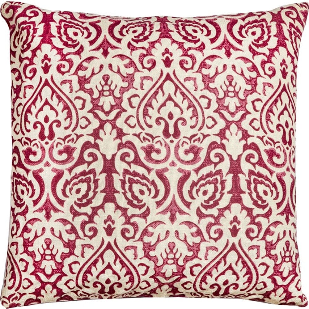 22" Red and White Cotton Throw Pillow - Homeroots - Flyclothing LLC