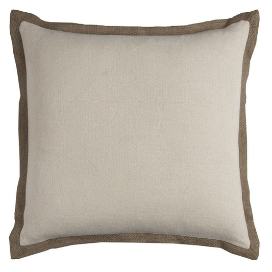 22" Natural Cotton Throw Pillow - Homeroots