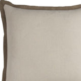 22" Natural Cotton Throw Pillow - Homeroots