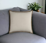 22" Natural Cotton Throw Pillow - Homeroots
