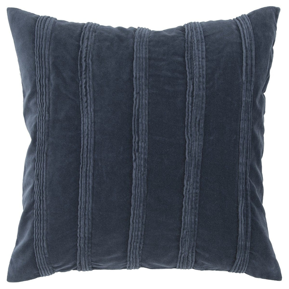22" Navy Textural Striped Throw Pillow - Homeroots - Flyclothing LLC