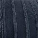 22" Navy Textural Striped Throw Pillow - Homeroots - Flyclothing LLC