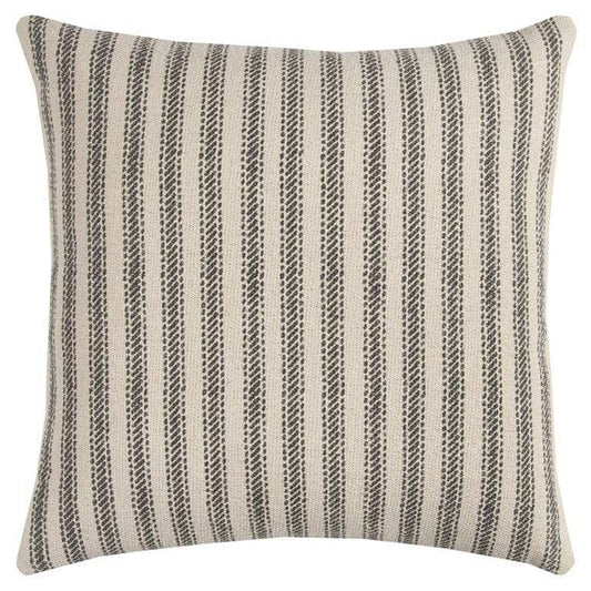 Gray Natural Ticking Stripe Throw Pillow - Homeroots - Flyclothing LLC