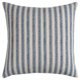 Blue Natural Ticking Stripe Throw Pillow - Homeroots - Flyclothing LLC
