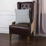 Blue Natural Ticking Stripe Throw Pillow - Homeroots - Flyclothing LLC