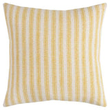 Yellow Natural Ticking Stripe Throw Pillow - Homeroots - Flyclothing LLC