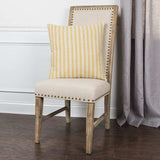 Yellow Natural Ticking Stripe Throw Pillow - Homeroots - Flyclothing LLC