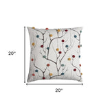 Set of Two 20" X 20" Brown Indoor Outdoor Throw Pillow Cover & Insert with Pom Poms - Homeroots