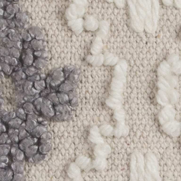 Gray Beige Classic Ikat Pattern Throw Pillow - Homeroots - Flyclothing LLC