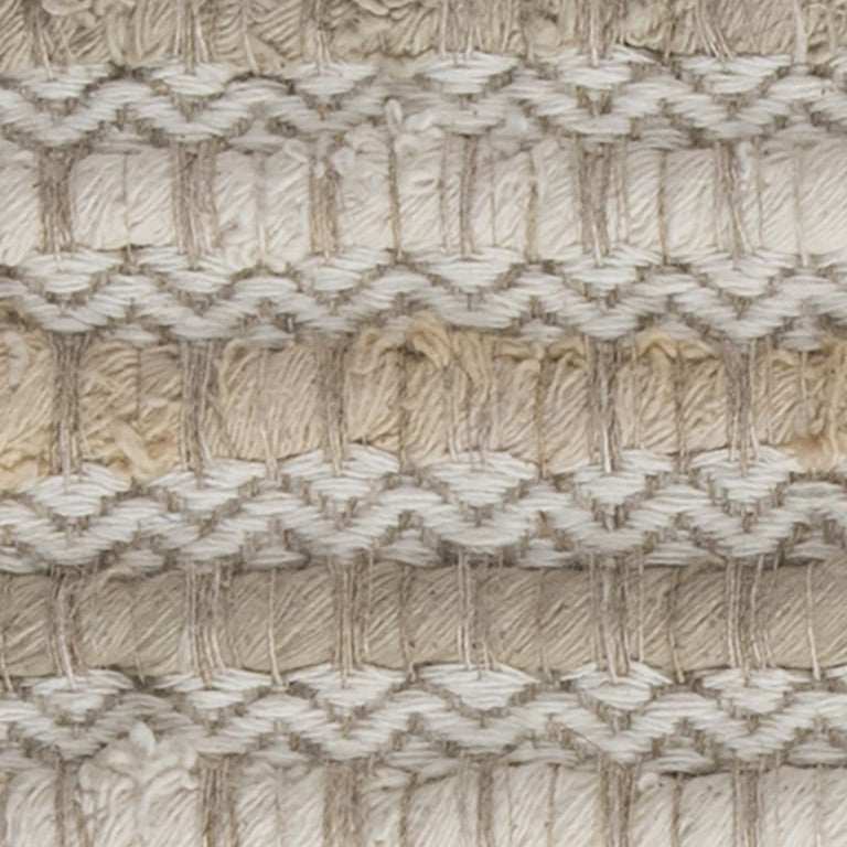 Ivory Beige Nubby Texture Bands Throw Pillow - Homeroots - Flyclothing LLC
