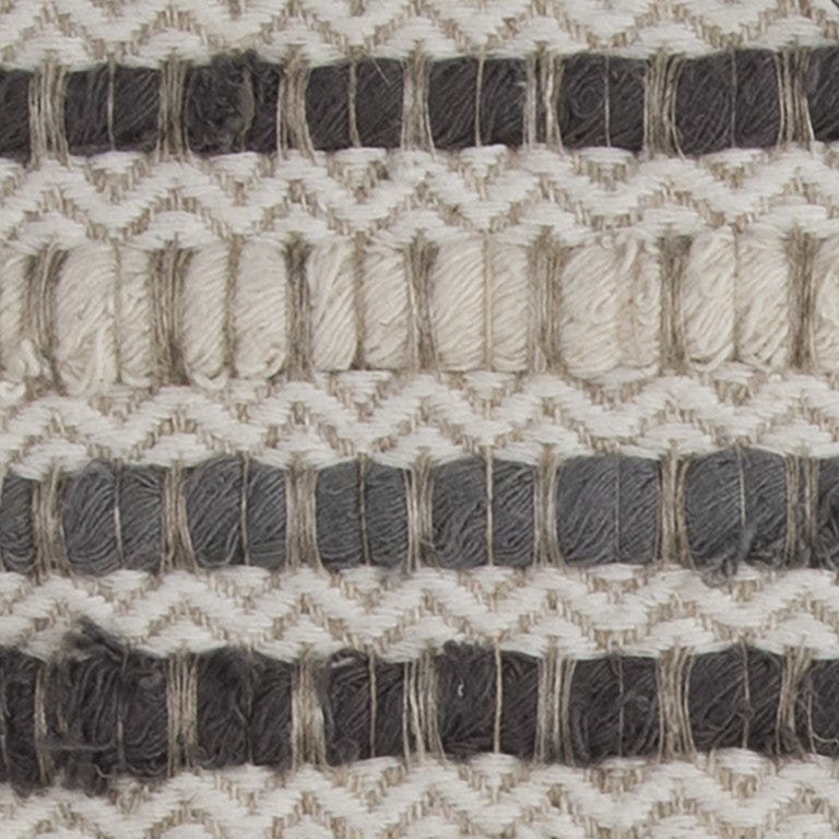 20" Gray Beige Nubby Texture Bands Throw Pillow - Homeroots - Flyclothing LLC