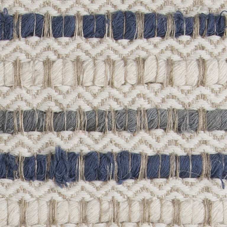 Blue Beige Nubby Texture Bands Throw Pillow - Homeroots - Flyclothing LLC