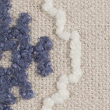 Navy Beige Classic Ikat Pattern Throw Pillow - Homeroots - Flyclothing LLC