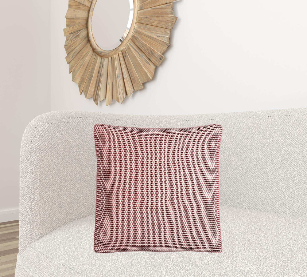 Red Ivory Scaled Diamond Pattern Throw Pillow - Homeroots - Flyclothing LLC
