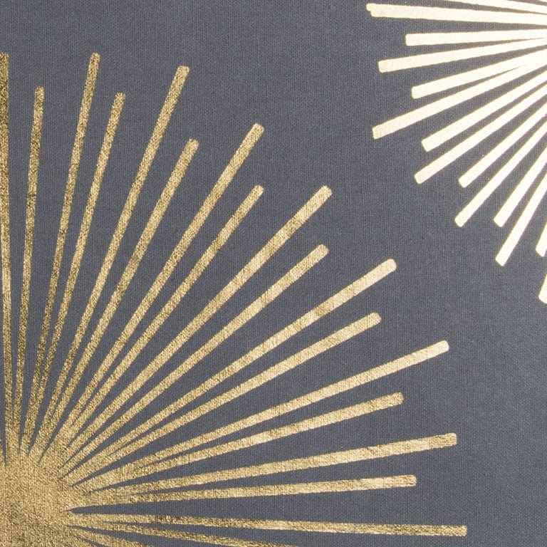 20" Gray and Gold Fireworks Cotton Throw Pillow - Homeroots - Flyclothing LLC