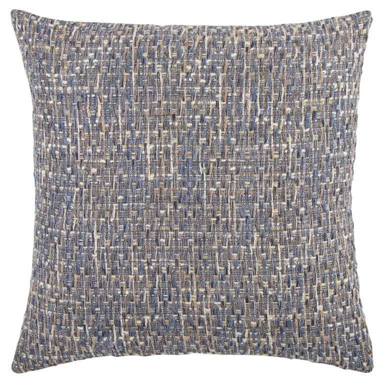 Blue Gray Metallic Nubby Textured Throw Pillow - Homeroots - Flyclothing LLC