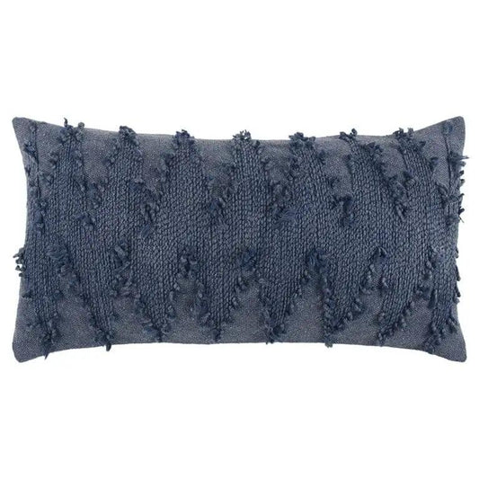 14" X 26" Indigo Cotton Throw Pillow - Homeroots