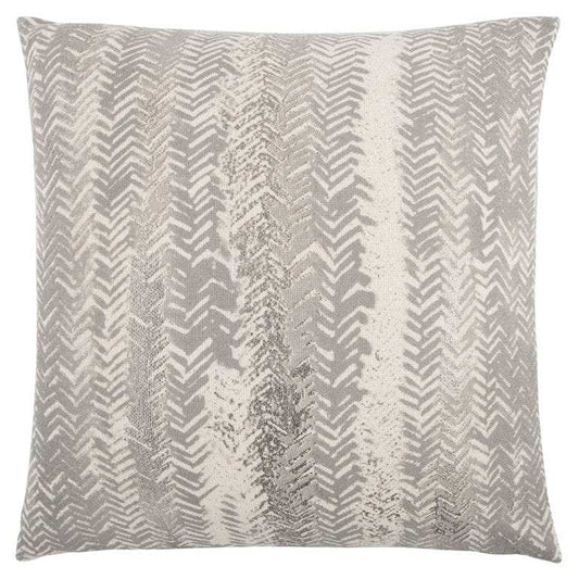 Gray Silver Metallic Tonal Print Throw Pillow - Homeroots - Flyclothing LLC