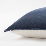 Indigo Solid Pearl Beaded Edge Throw Pillow - Homeroots - Flyclothing LLC
