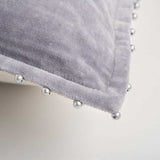 Soft Lilac Solid Pearl Beaded Edge Throw Pillow - Homeroots - Flyclothing LLC