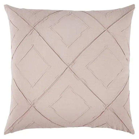 Blush Pin Tuck Diamond Pattern Throw Pillow - Homeroots - Flyclothing LLC