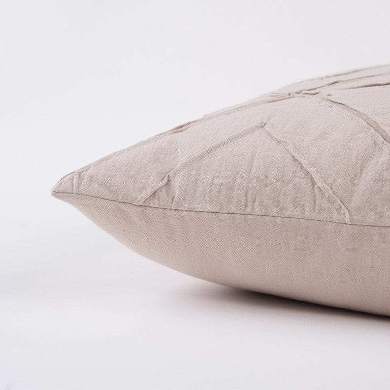 Blush Pin Tuck Diamond Pattern Throw Pillow - Homeroots - Flyclothing LLC