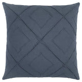 Indigo Pin Tuck Diamond Pattern Throw Pillow - Homeroots - Flyclothing LLC