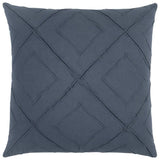 Indigo Pin Tuck Diamond Pattern Throw Pillow - Homeroots - Flyclothing LLC