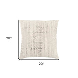20 X 20 Natural Zippered 100% Cotton Throw Pillow - Homeroots - Flyclothing LLC