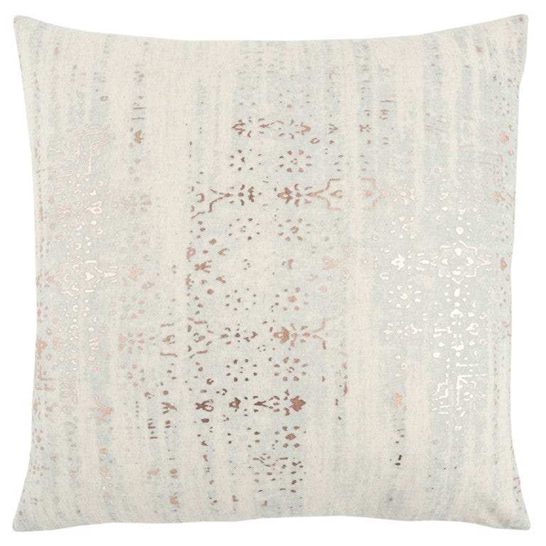 Ivory Silver Distressed Vintage Throw Pillow - Homeroots - Flyclothing LLC