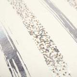 Silver and Gold Glam Stripe Beaded Throw Pillow - Homeroots - Flyclothing LLC