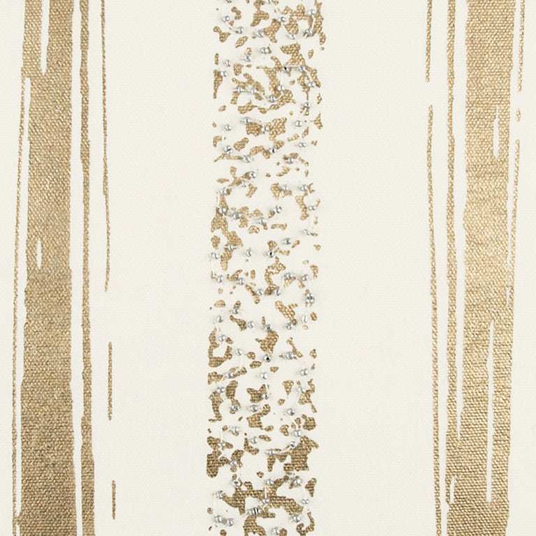 Gold Glam Stripe Beaded Throw Pillow - Homeroots - Flyclothing LLC