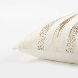 Gold Glam Stripe Beaded Throw Pillow - Homeroots - Flyclothing LLC