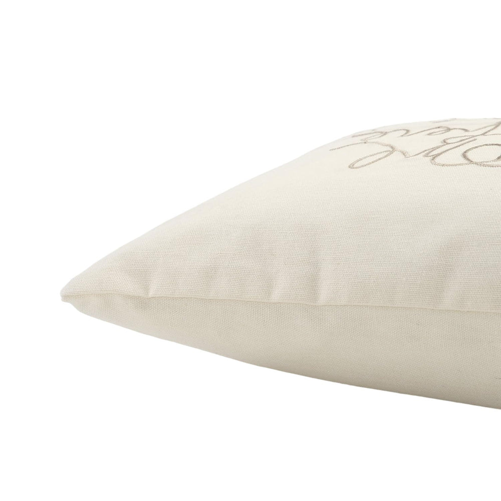 11" X 21" Ivory Home is Where the Heart Is Throw Pillow With Embroidery - Homeroots - Flyclothing LLC