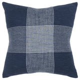 Indigo White Plaid Pattern Throw Pillow - Homeroots - Flyclothing LLC